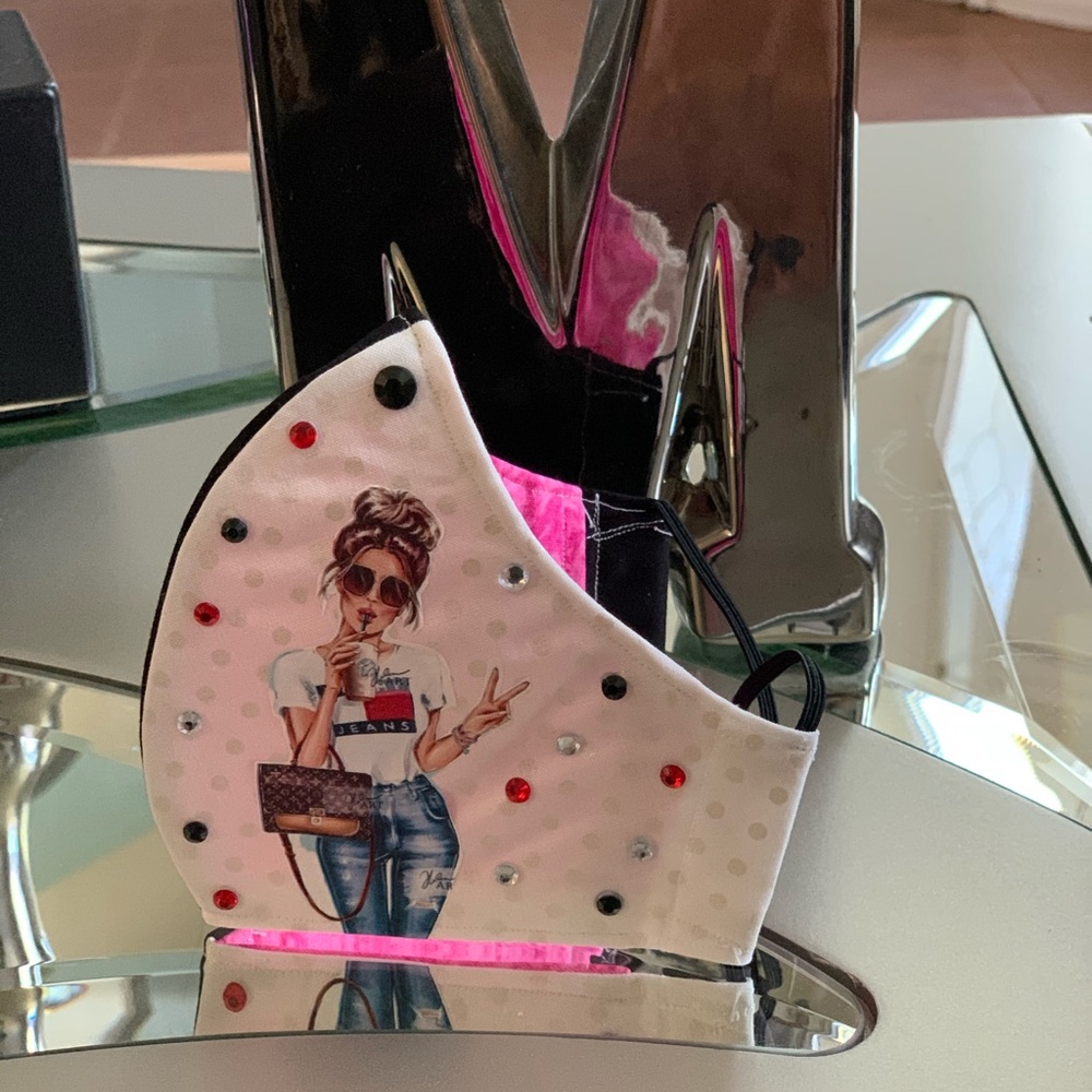 Inspired mask from my Doll Collection, reversible